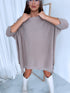 ELYNDI large size sweater "TULIP 37744" - dark beige